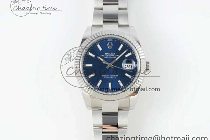 0219 DateJust 41 126334 NTF 1:1 Best Edition 904L Steel Blue Stick Dial on Oyster Bracelet VR Durable 2280